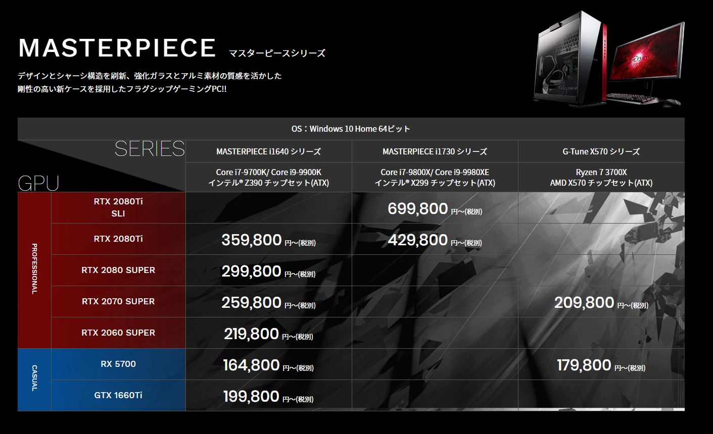 G-Tune MASTERPIECEシリーズのレビュー・ウルトラハイエンドゲーミング G-Tune MASTERPIECEシリーズのレビュー・ウルトラハイエンドゲーミング