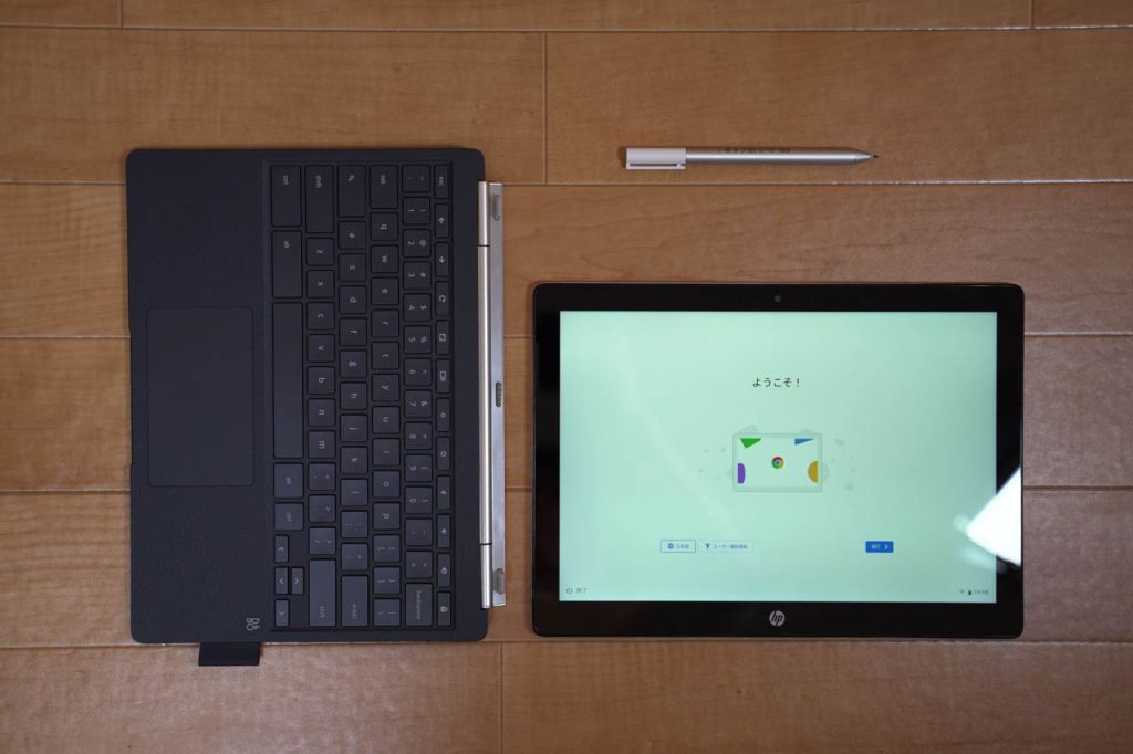 HP Chromebook x2レビュープレゼンが捗るタッチペン付き