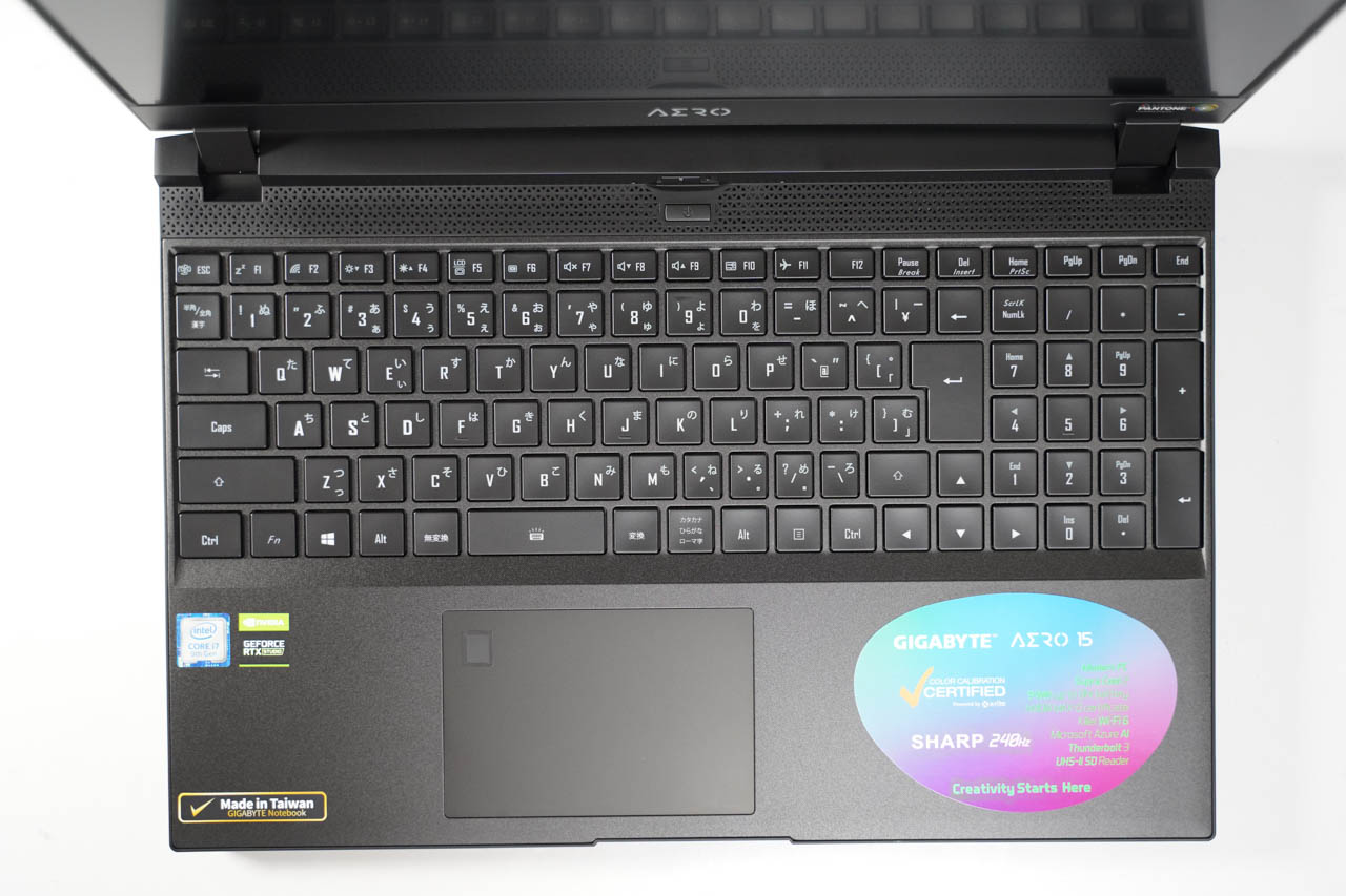 AERO 15 XA-7JP2130SH ゲーミングノートPC 240hz対応 GIGABYTE AERO 15 XA-7JP2130SHレビュー シャープ製のIGZO（240hz