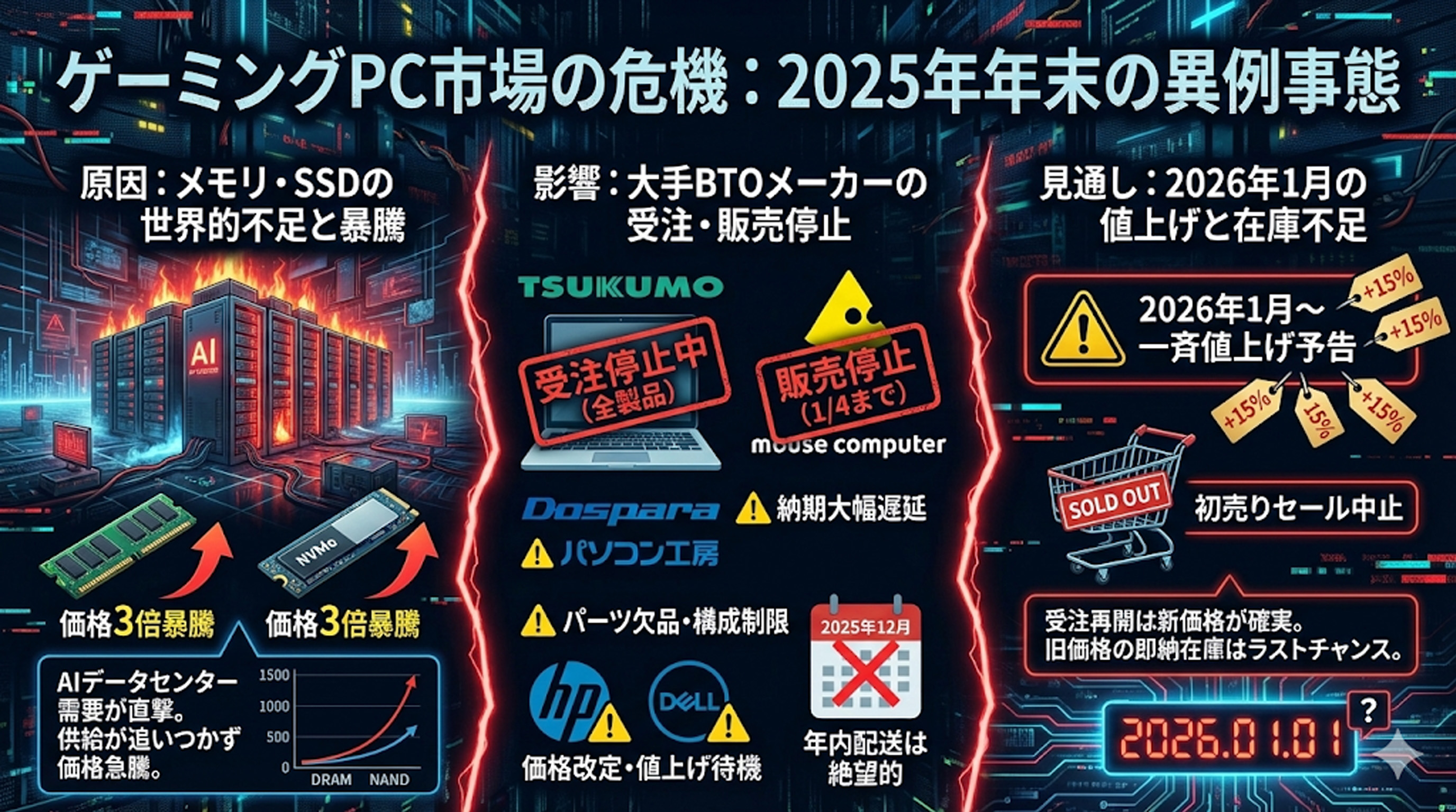 国内メーカーが受注停止…値上げ前にまだ安く買える日本HPゲーミングPC