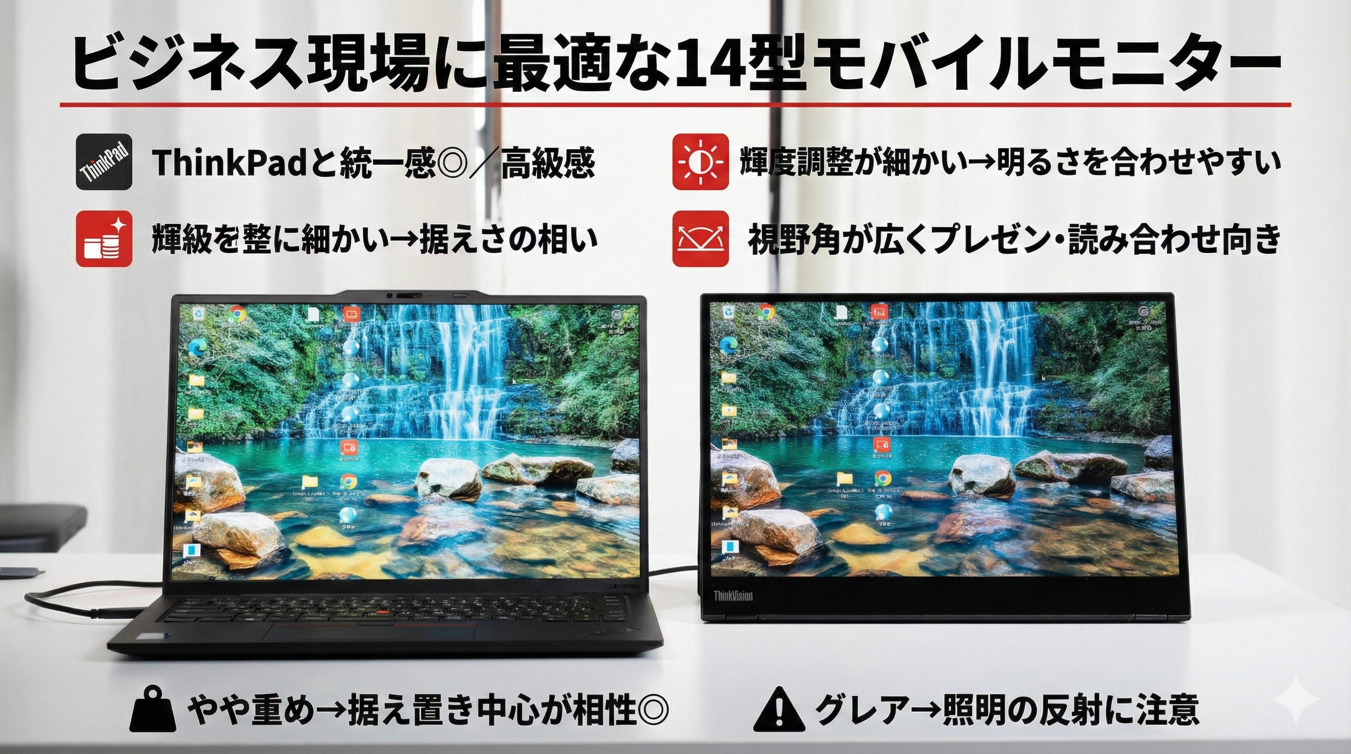 の*む様 ThinkVision M14t フラットパネルモニター 　モバイルモ の*む様 ThinkVision M14t フラットパネルモニター モバイルモ 【公式