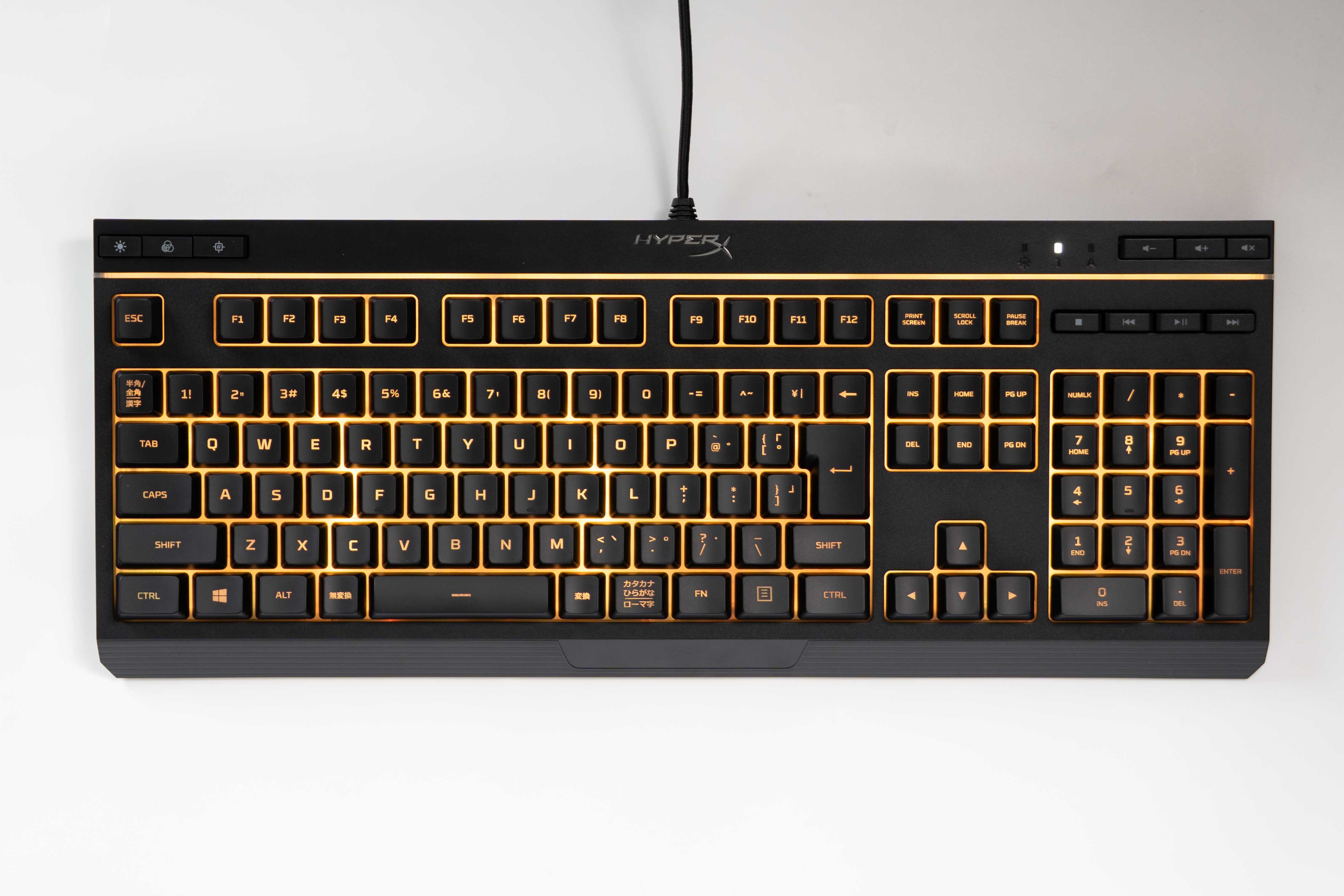 HyperX Alloy Core RGB 静音で使いやすい、RGBゲーミングキーボード