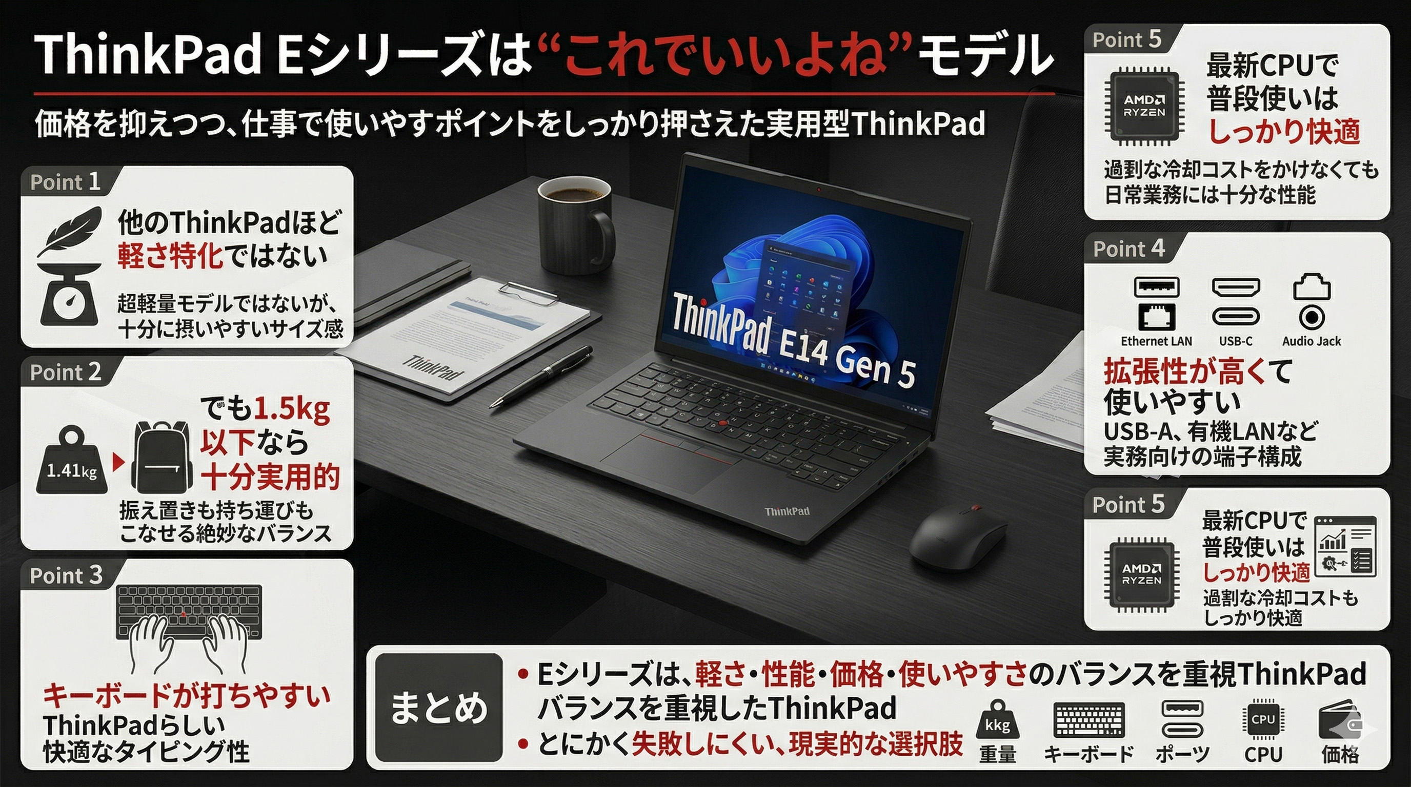 2026年版レノボ ThinkPad Eシリーズの選び方完全ガイド | うっしーならいふ