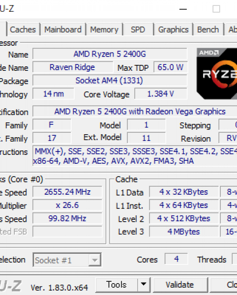 Ryzen5 2400G 自作PC